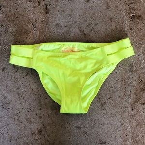 Victoria’s Secret Neon yellow bikini bottoms,NWT